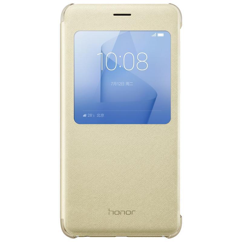 【送VR】华为（HUAWEI）荣耀8原装手机壳 智能休眠保护套 开窗皮套 适用于荣耀8 金色单品