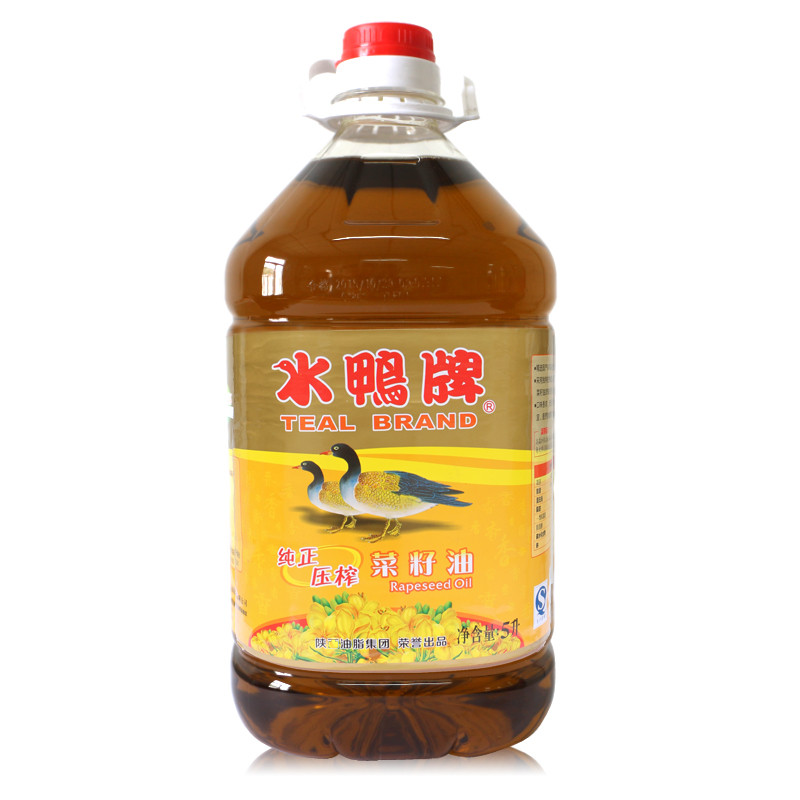水鸭纯正压榨菜籽油5L
