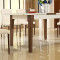 A家家具 餐桌 餐桌餐椅组合 现代简约可折叠伸缩饭桌木质1476780204653 1.2米-1.5米可伸缩（钢化玻璃）米白色一桌四椅