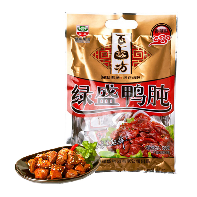 绿盛百卤坊鸭肫（香辣味）68g