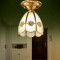 月影凯顿美式全铜吸顶灯卧室灯客厅吸顶灯欧式吸顶灯阳台灯玄关灯 全铜单头吸顶灯适用3-87平米