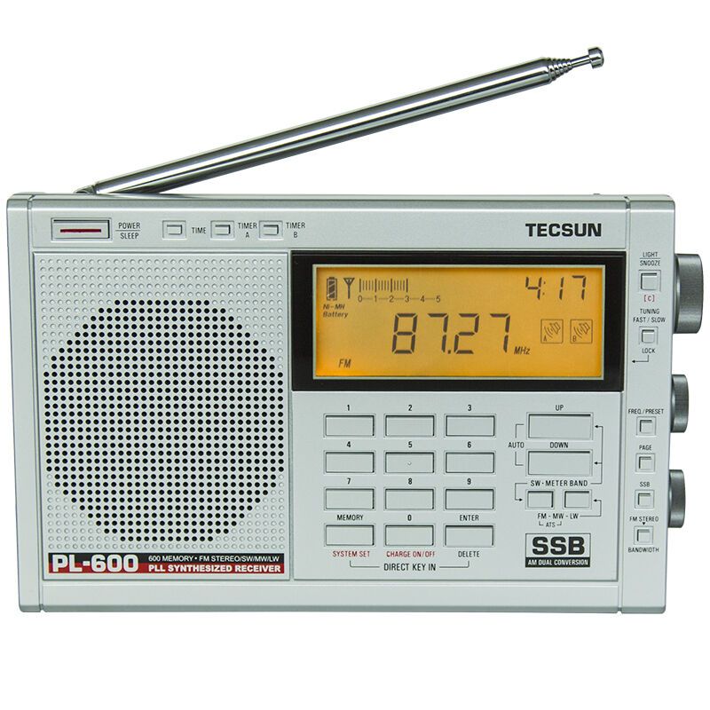 德生收音机 PL-600 银色