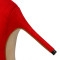 欧美风时尚简约细跟高跟绒面尖头性感显瘦夜店短靴及裸靴 红色 39码