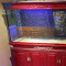 AODESI 奥德斯简欧款实木鱼缸 龙鱼缸 1.2米1.5米1.8米2米2.2米水族箱 定制鱼缸 底部过滤系统鱼缸 均码 1.5米单面简欧款超白玻璃（高清配置）