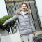 棉服女2016时尚中长款保暖棉服女毛领字母徽章休闲外套潮欧天娜 L 红色