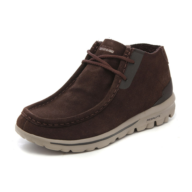SKECHERS 斯凯奇2016新款男1短靴运动鞋运动功能999647/B BK 巧克力色 42.5码