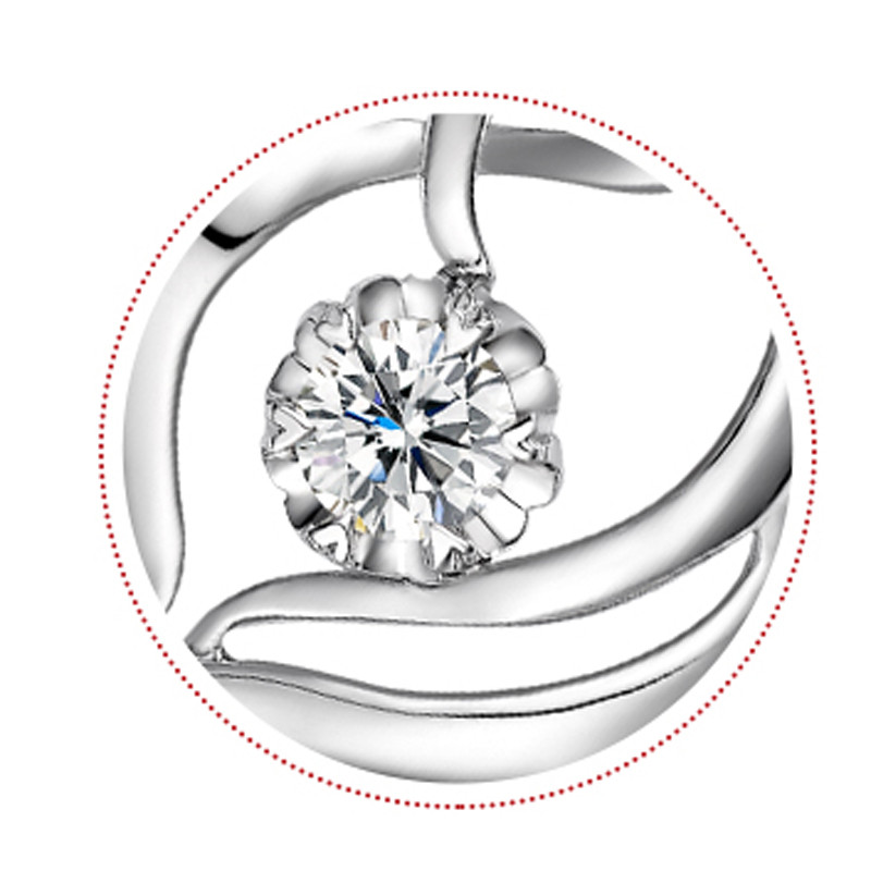 金匠世家感恩18k金钻石吊坠礼物d345 无k链