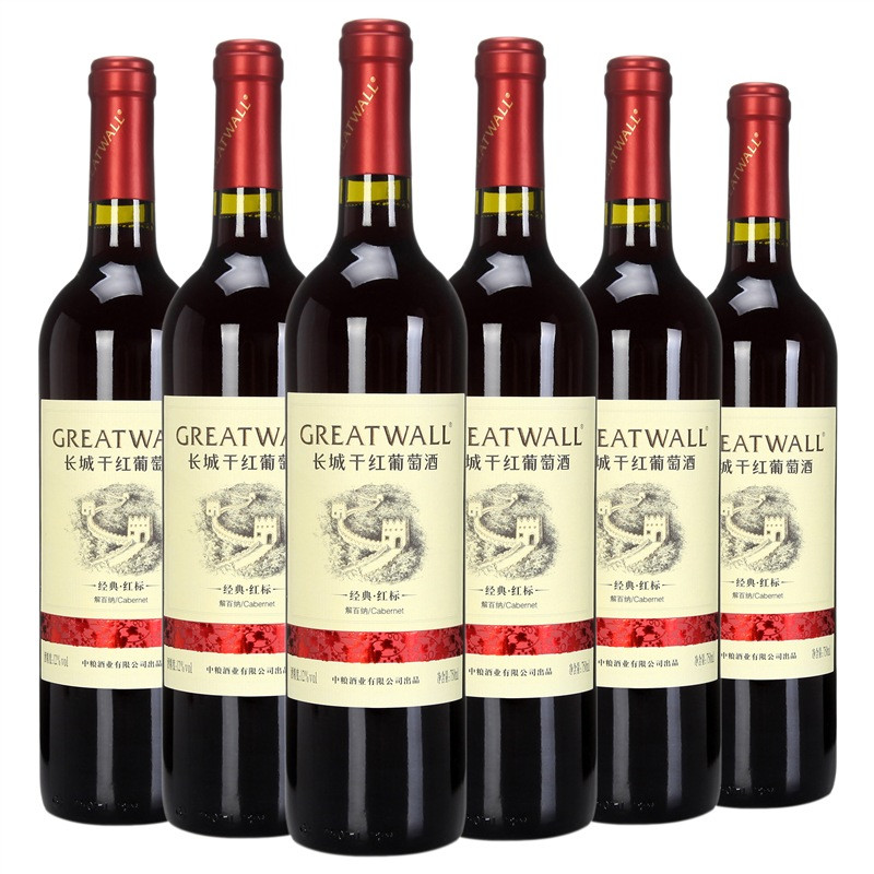 长城（GreatWall ) 经典系列金标赤霞珠干红葡萄酒 整箱装 750