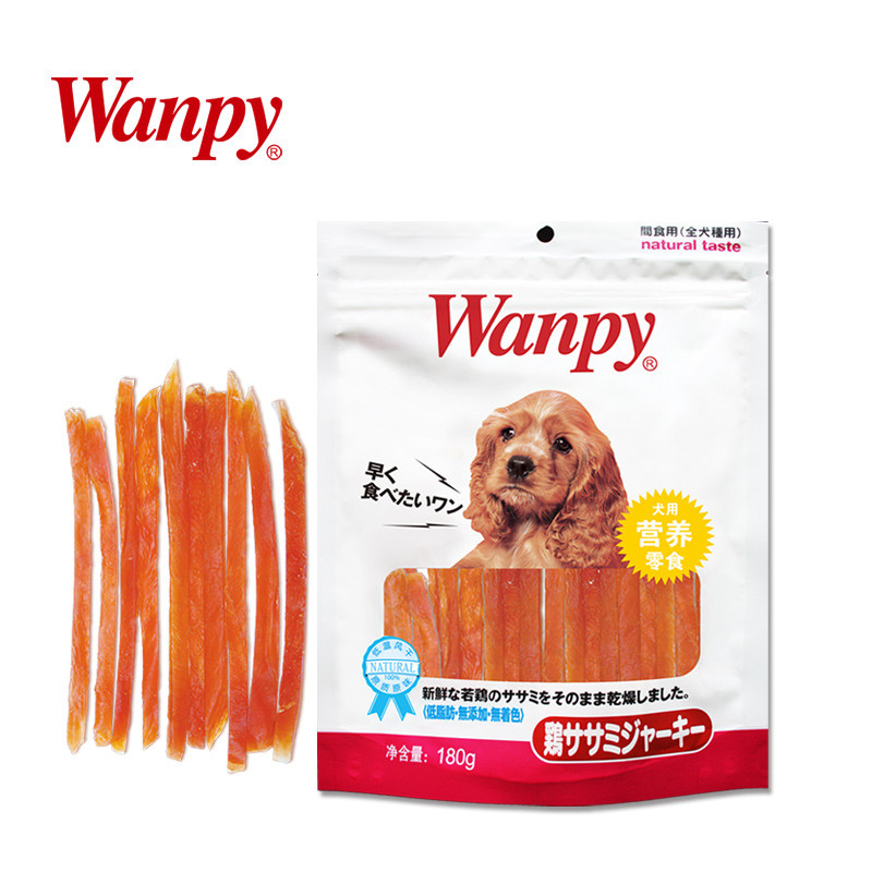 顽皮Wanpy 鸡肉丝 180g 宠物食品 犬用零食 宠物零食 肉干/肉条 狗零食宠物训练泰迪金毛