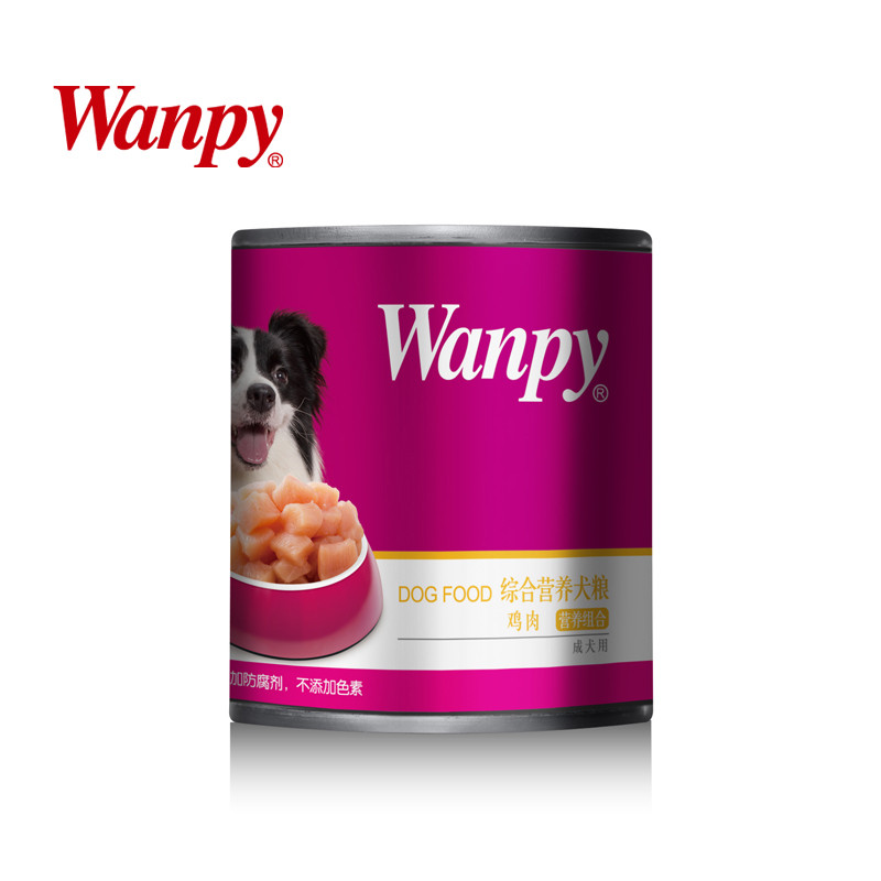 顽皮Wanpy 宠物 犬用鸡肉罐头 375g罐 狗湿粮泰迪金毛宠物挑嘴