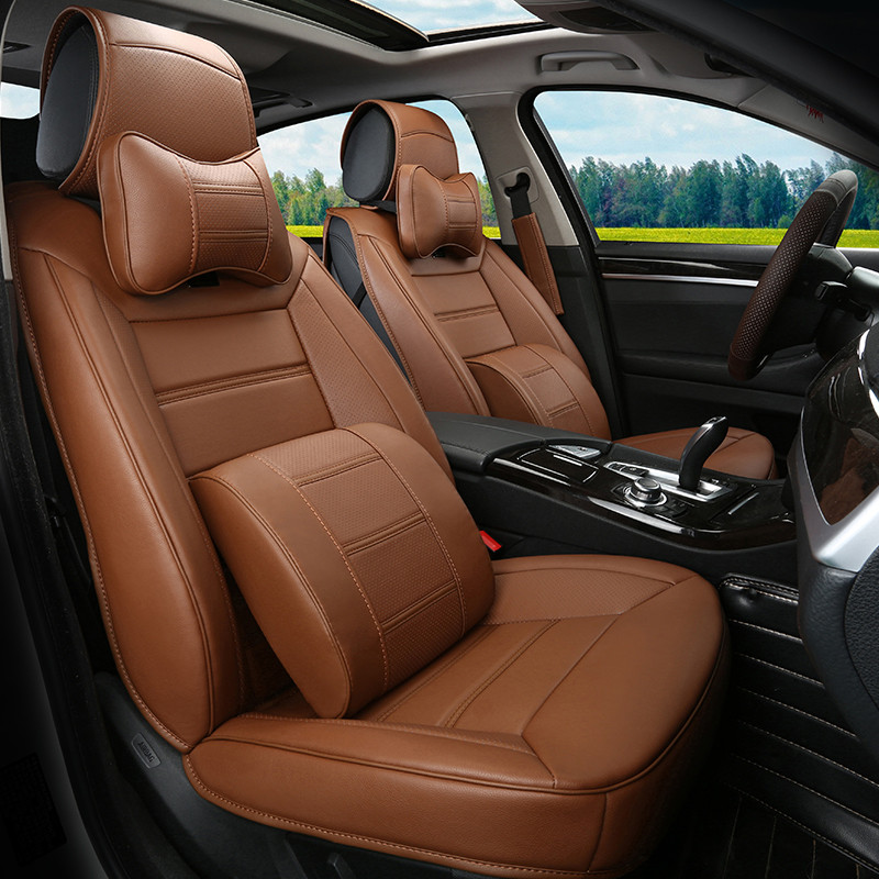 铂晟 1602 五座专车专用坐垫座椅垫车垫座垫适用于奥迪Q3 Q5 TT A7 Q7 宝马X5 迷你 豪华版-棕色