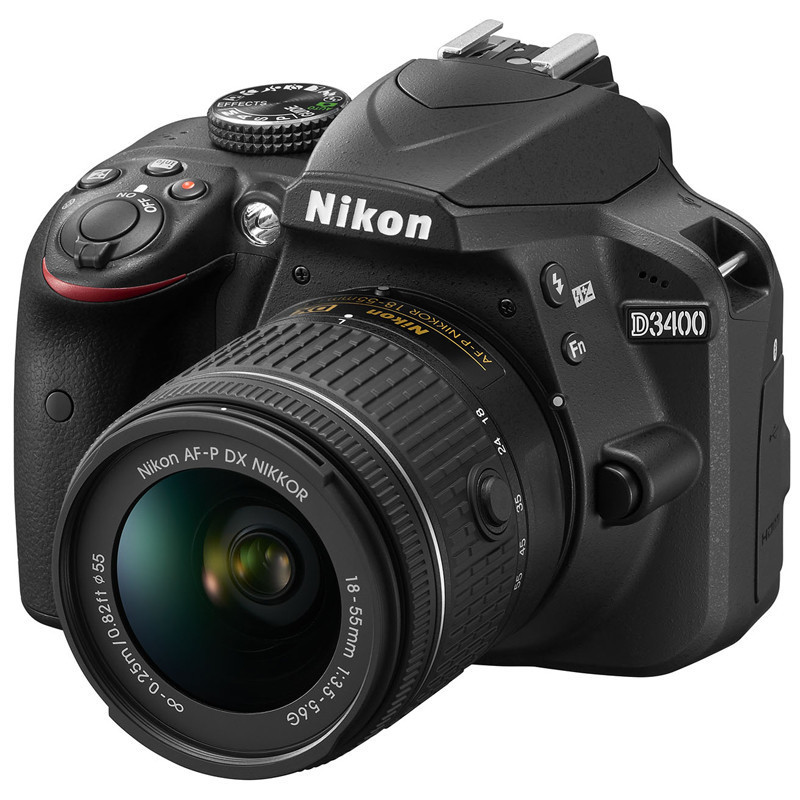 尼康(Nikon)数码单反相机 D3400(18-55mm+55-200mm)双镜头套装
