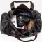 琦格尔大容量单肩手提圆筒休闲旅行包袋防水耐磨登山行李包旅游休闲包 黑色