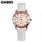 CASIO/卡西欧手表 钢带三眼圆盘时尚镶钻石英表 女 SHN-3012D-4A等 SHN-3012D-4A
