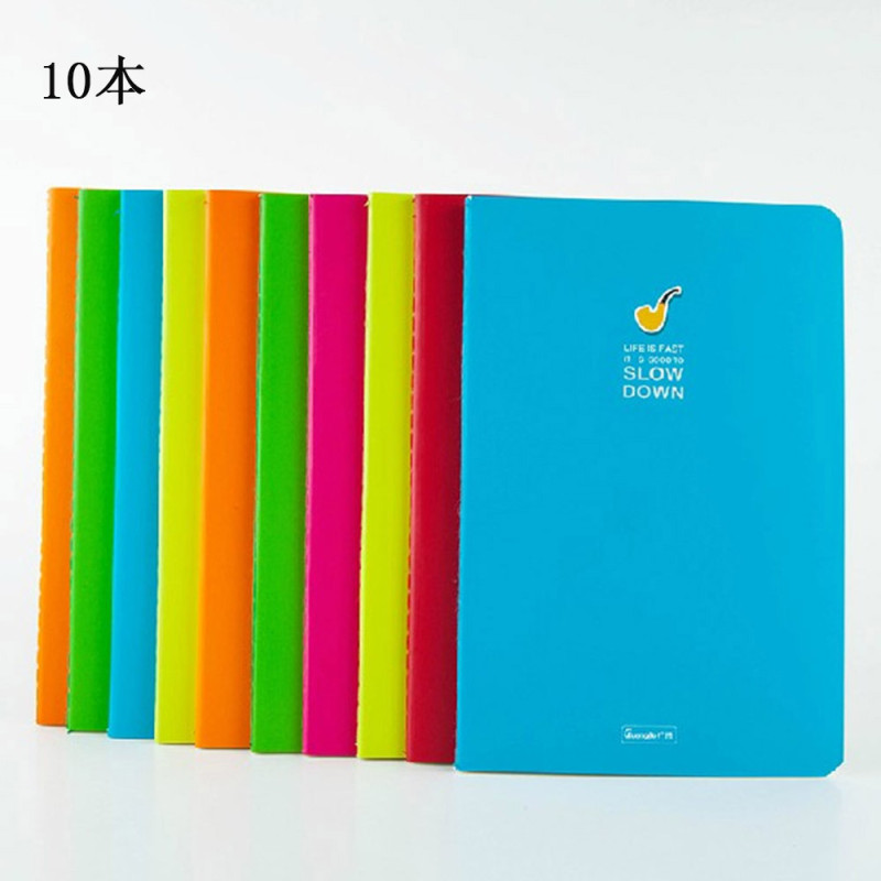 广博FB60041 40页A5缝线本10本装 多彩心情缝线本 笔记本文具 时尚本册 颜色随机 笔记本/记事本