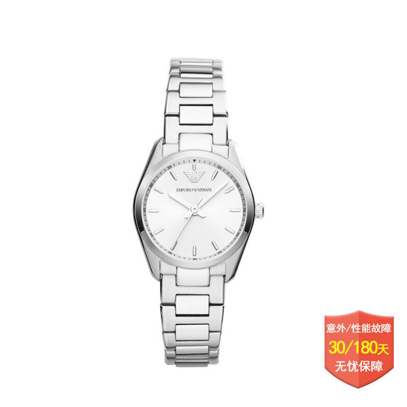 EMPORIO ARMANI阿玛尼休闲时尚皮革表带简约石英女表AR6026系列 AR6028