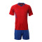 etto英途短袖足球服套装光板球衣吸湿排汗比赛服训练队服SW1120 3XL 红色