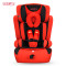 文博仕 儿童安全座椅 宝宝婴儿汽车座椅 9个月-12岁可选配isofix HB-01 新红黑