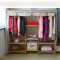 淮木（HUAIMU）实木衣柜楠竹衣柜简易竹衣柜加固木衣橱布衣柜组合 A180高180长送外套