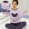 孕妇睡衣2017年春季上新款春夏季月子服春季产后外出哺乳期产妇喂奶家居服薄款圆领套头家居服卡通动漫家居服套装 L 紫色米奇款