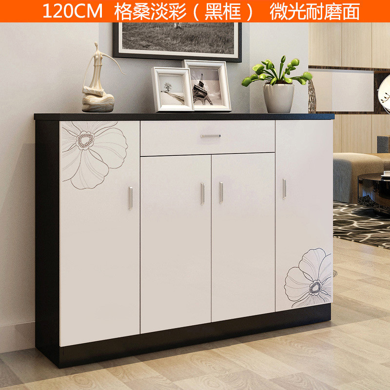 淮木（HUAIMU）简约日式实木鞋柜多层大容量鞋柜三门鞋架玄关门厅柜橡木家具 120cm格桑淡彩