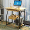 淮木（HUAIMU）简易桌子电脑桌家用写字台式电脑桌简约现代办公桌桌椅组合 无斗亚光黑胡桃