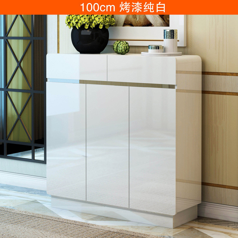 淮木（HUAIMU） 客厅烤漆鞋柜 实木现代简约中式储物门厅柜大容量现代简约鞋柜 烤漆100CM