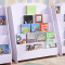 淮木（HUAIMU）儿童书架儿童绘本架简易书报架学生幼儿园图书柜展示架原木色白色 小号粉色725长60宽30高95