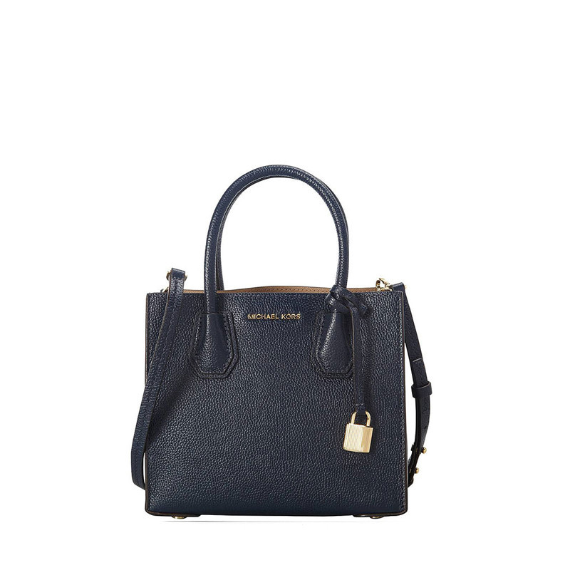 Michael Kors 迈克科尔斯 女士手提单肩包锁头方包 小号 30F6GM9M2L 深蓝色