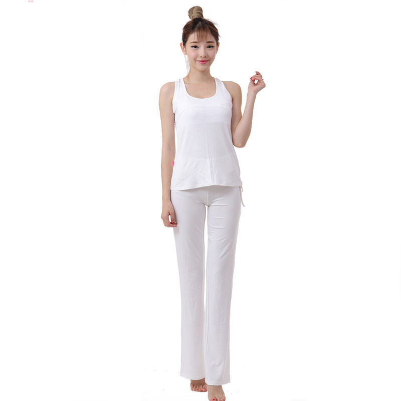 嘟嘟美倍尔 夏季款瑜伽服女套装健身舞蹈瑜珈居家服户外运动瑜伽舞蹈1367 白色
