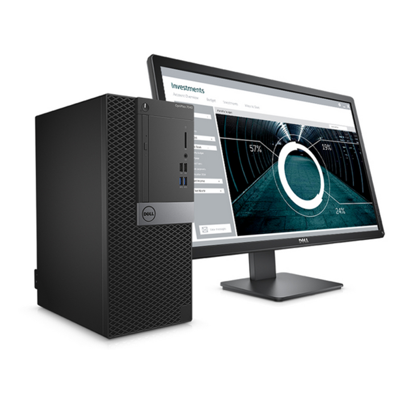 戴尔（Dell）Optiplex 商用电脑 7040MT 3.408Ghz 16G 1T 256G P2417H