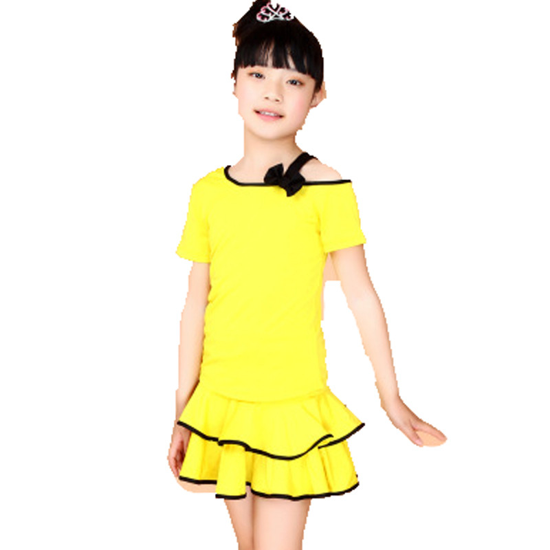 嘟嘟美倍尔 儿童拉丁舞服装 新款女童拉丁舞演出服 表演服装比赛连衣裙练功服瑜伽舞蹈 粉红色