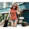 2017夏季女装韩版中长款半高领无袖T恤纯棉打底衫背心 XL 酒红色