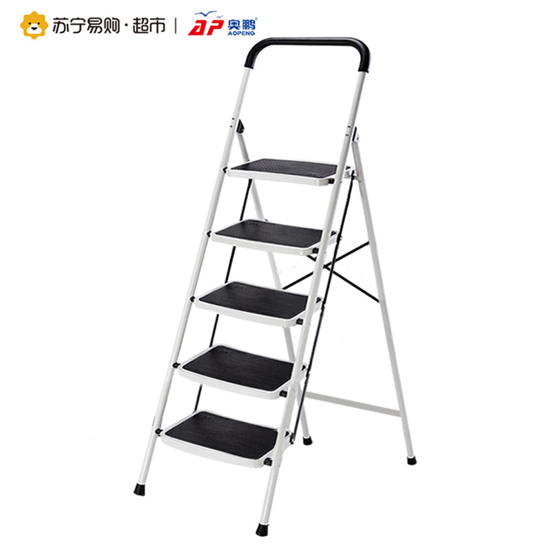 奥鹏 五层直扶手家用梯AP-91225W 白灰