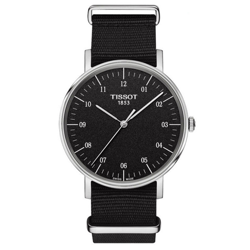 天梭 Tissot 男士魅时系列石英大表盘中性表盘男女通用表 T109.610.11.077.00 T109.410.17.077.00