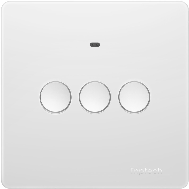 领普科技(linptech)Q1开关墙壁有线感应开关 入墙式按钮三开开关(3个按键)智能开关开关轻松单控双控三控多控