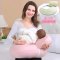 哺乳枕头喂奶护腰抱婴儿垫浦乳枕宝宝多功能授乳枕2017新品可爱卡通简约印花小孩子枕头多款可选 梦幻双紫
