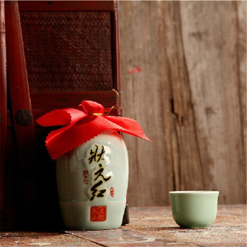 绍兴黄酒古越龙山状元红370ml青瓷装 滋养型高清实拍图