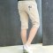 男童七分裤夏装儿童短裤夏季马裤白色中裤男孩休闲五分裤子薄2017新品可爱卡通简约小清新裤子夏天 120cm(120码（建议105cm） 3021卡其色