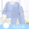 宝宝春夏季衣空调服薄款男童睡衣婴儿衣服儿童内衣套装夏季2017新品可爱卡通简约小清新内衣男女宝宝居家 59cm 彩棉蓝