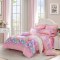 水星家纺 全棉印花床上四件套 潋滟芬芳 纯棉花卉被套 2016新品 1.8m（6英尺）床 潋滟芬芳-粉色