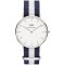 丹尼尔惠灵顿（Daniel Wellington）手表DW女表36mm银色边尼龙带超薄女士石英手表0602DW