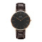 丹尼尔惠灵顿（DanielWellington）手表DW女表36mm黑表盘银色边皮带超薄女士石英手表DW00100140