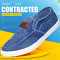臻依缘 夏季男鞋帆布鞋子一脚蹬休闲鞋透气懒人板鞋老北京布鞋男士韩版潮 F08蓝色 39