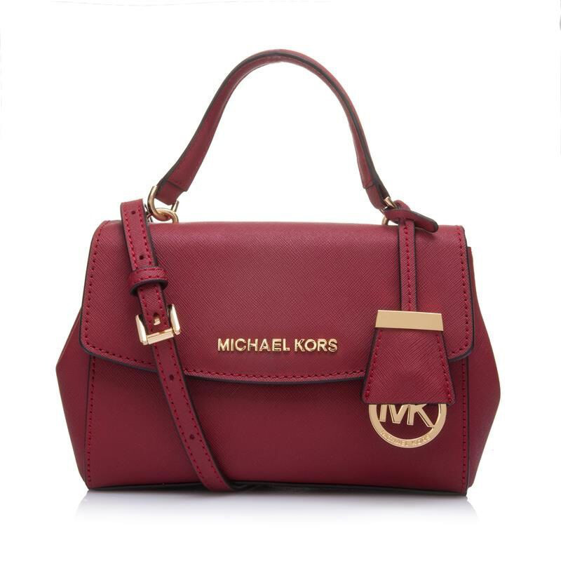 MICHAEL KORS 迈克·科尔斯 MK女包 包盖式剑桥包迷你 牛皮单肩包 斜挎包 女 32F5GAVC1L 辣椒红