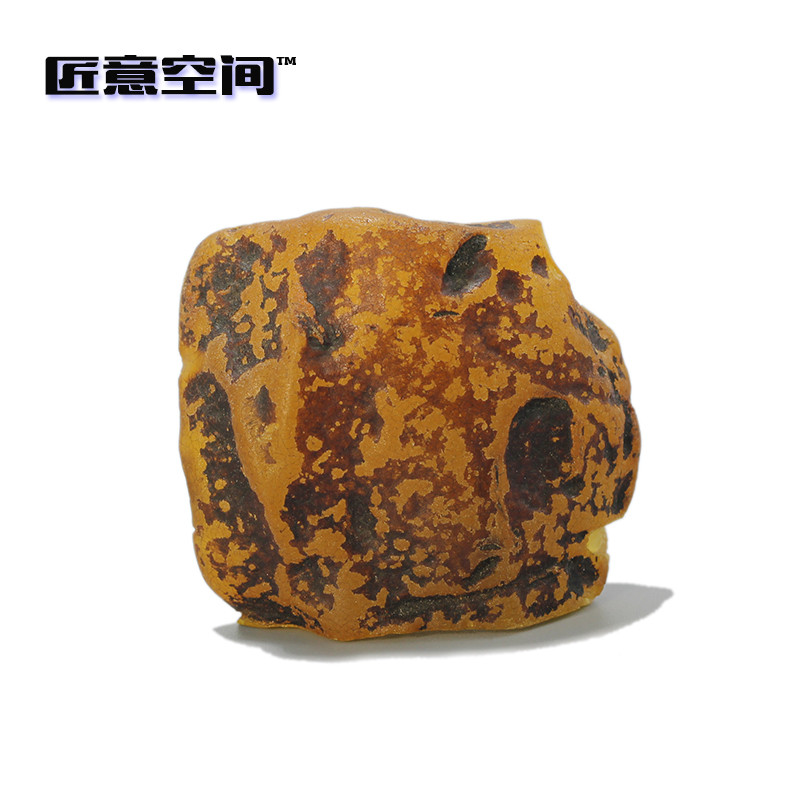 天然波罗的海 琥珀 蜜蜡 原石 随形 把件 45x40x17mm 支持国检 男女同款 黄色