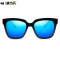 威古氏墨镜男士潮人方形大框偏光太阳镜蛤蟆镜圆脸驾驶镜眼镜6109 亮黑框炫彩蓝（PC材质）