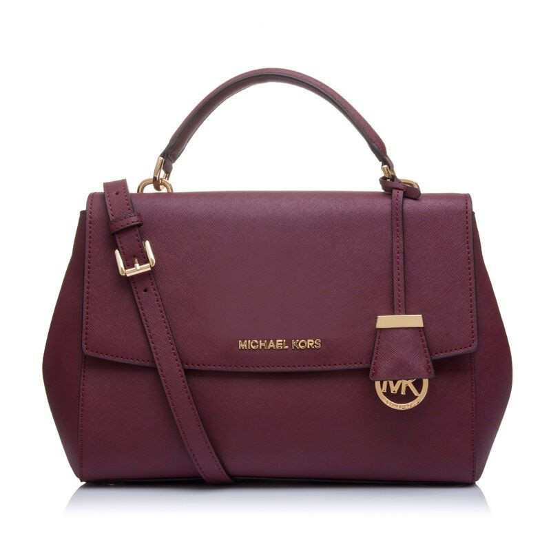 迈克·科尔斯(MICHAEL KORS) MK女包 剑桥包中号 手提单肩包 斜挎包 女 30T5GAVS3L 酒红色