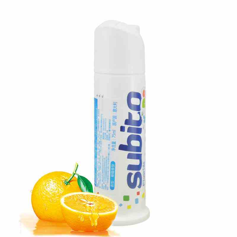 意大利原装进口Subito舒比拓按压式宝宝无氟牙膏75ml