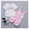 2017新品可爱简约休闲小猪佩奇童装衣服两岁女宝宝夏装2新款佩琪套装3儿童短袖t恤夏季4小孩子套装 90cm 17B09白色